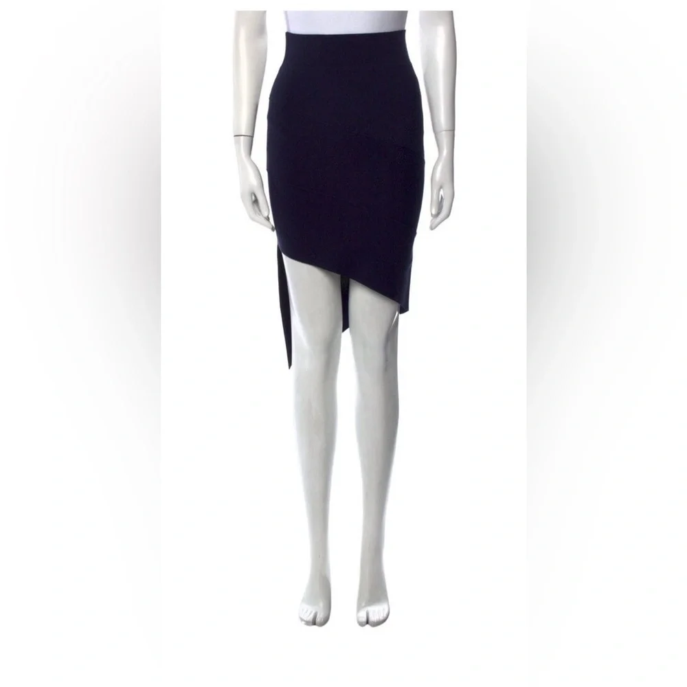 Opening Ceremony navy Asymmetrical knit Pencil Skirt - Picture 1 of 10